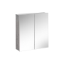 peilikaappi Interia Atelier, 65x60x15 cm, valkoinen/harmaa
