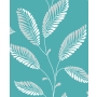 Accents Leaf Turquosie/Grey