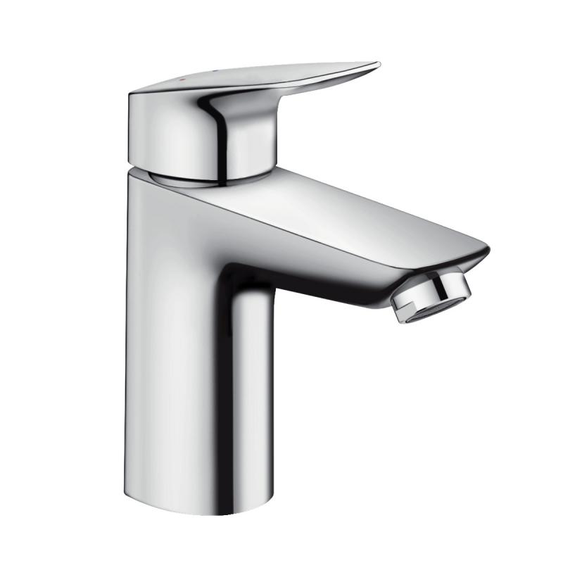 Hansgrohe Logis single lever basin mixer 100 with plastic pop-up waste set